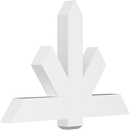 Ekena Millwork Kennewick Architectural Grade PVC Gable Bracket, 48"W x 32"H x 4"D x 6"F, 16/12 Pitch GBP048X32X0406KEN00